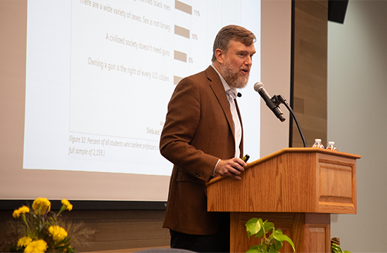 Greg Lukianoff at podium